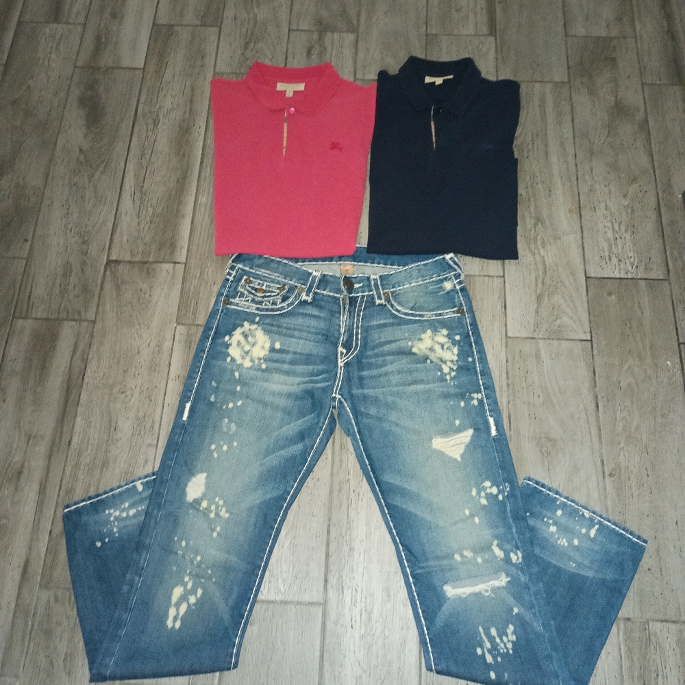 True Religion & Burberry Polo Shirts